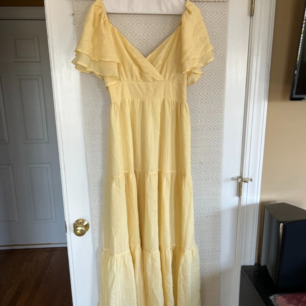 A. CALIN Tiered Midi Dress